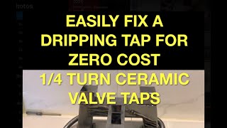 Fix a Dripping Tap for Zero Cost Quickly  14 turn ceramic valves [upl. by Nnaxor]