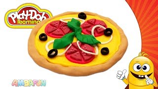 How to Make Play Doh Pizza DIY for Kids [upl. by Aisitel]