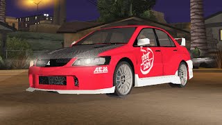 Mitsubishi Lancer EVO VIII Tuned as Previon  GTA San Andreas car mod [upl. by Kilk]