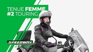 Equipement moto femme  Tenue Touring avec Rebecca Hampton [upl. by Gratiana]