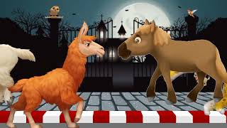 Animal running at scary night Cartoonickids [upl. by Neenad]