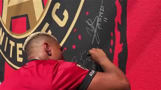 WATCH Painting the Atlanta United mural [upl. by Irrem]