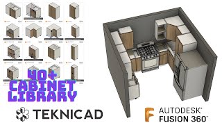 Creating Kitchens in Fusion 360 with configured cabinets Tutorial [upl. by Kit385]