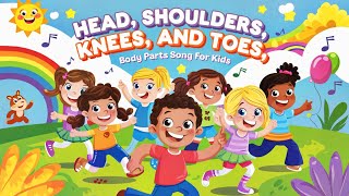 🎶 Fun amp Easy Body Parts Song for Kids  Learn amp Dance with Head Shoulders Knees and Toes 🎉 [upl. by Tarton]