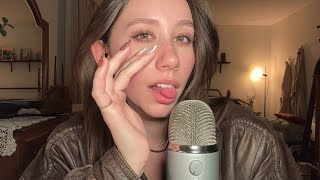 ASMR  Breathy Mouth Sounds amp Tingly Leather Tapping [upl. by Devaney]