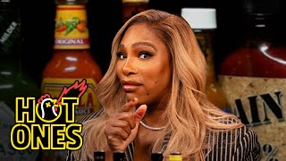 Serena Williams Returns Hot Sauce Serve After Hot Sauce Serve While Eating Spicy Wings  Hot Ones [upl. by Marian]