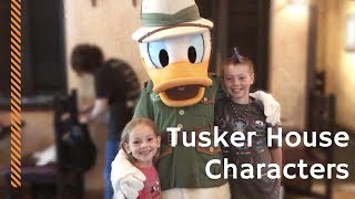 The characters of Tusker House Restaurant Donald Daisy Mickey and Goofy [upl. by Seiden515]