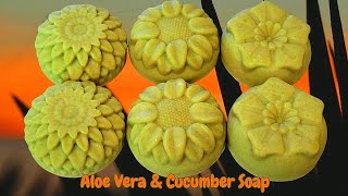 How To Make Fresh ALOE VERA amp Cucumber Artisan CP Soap Bars From Scratch [upl. by Garfield]