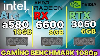 Intel Arc a580 vs Rx 6600 vs rx 6600 vs rtx 3060 vs Rx 5700 xt vs rtx 3050 vs rtx 2060 [upl. by Adley]