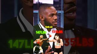 Jon Jones Thinks Ronda Rousey Would Destroy Floyd Mayweather😱 shorts [upl. by Nahtnahoj]