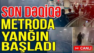 Metroda yanğın Qatarların hərəkəti dayandırıldı  Sosial Media Gündəmi  Media Turk TV [upl. by Arat]