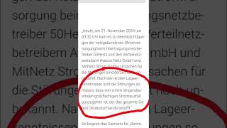 quotStromausfall 2024quot Blackout in Ostdeutschland wird geprobt [upl. by Hareenum]