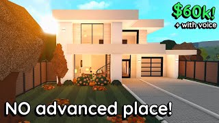 Bloxburg NO ADVANCED PLACING Fall House Build 2 Story Tutorial WITH VOICE [upl. by Kennith]