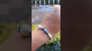 Make a clay bead bracelet with me🩵 For dear tahiraahhendrix8866🌊 Hope your grandma rest in peace🤍 [upl. by Isis]