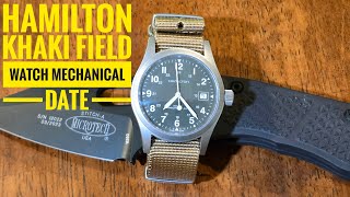 Hamilton Khaki Field Watch Mechanical Date Review H69439363 [upl. by Anirtruc]