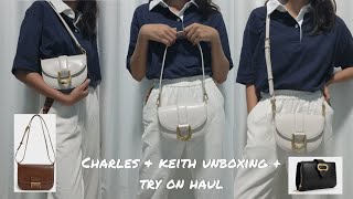 CHARLES amp KEITH Unboxing  Try On Haul  Bags amp Wallet Review [upl. by Zetnod]