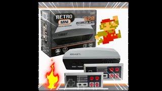 LOS 620 JUEGOS RETROS DE LA MINI CONSOLA PIRATA BEAST  CLON NES [upl. by Enoitna]