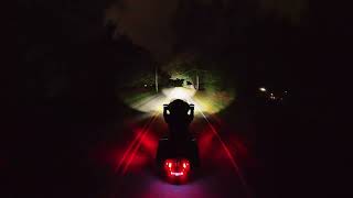 RoadGlide ST with KleenMoto Rigid Adapt XP headlights Denali T3 and Custom Dynamic Lights [upl. by Ermin]