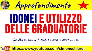 IDONEI nei concorsi pubblici e utilizzo delle graduatorie  commento a sentenza 9112024 [upl. by Auburta]