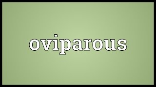 Oviparous Meaning [upl. by Adina]