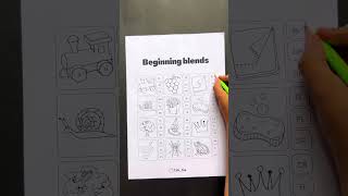 Beginning Blends  Worksheets for kids  Sounds and more phonics kids shorts youtube [upl. by Hsotnas157]