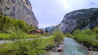 Lauterbrunnen Village Switzerland Walking Tour 4K [upl. by Krum566]