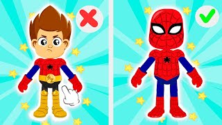 Disfraz de Superhéroe  ¡Juego de disfraces  Dibujos animados para niños  SuperZoo [upl. by Anerom]