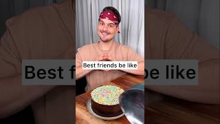 How to enjoy CHOCOLATE SPRINKLE CAKE with best friend properly😎❤️🍰 CHEFKOUDY [upl. by Leanora461]