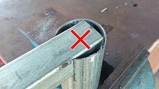 Tricks for fabricating strong thin metal pipes that welders rarely talk about  pipe cutting tricks [upl. by Millford]