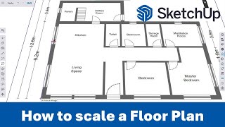 12  How to scale a Floor Plan  SketchUp for Web [upl. by Eveline762]