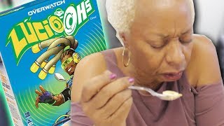 Grandma tries Overwatch food [upl. by Skipp]