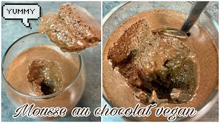 Une mousse au chocolat allégée vegan avec seulement deux ingrédients 🤪🍫😋 [upl. by Allez]