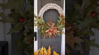 How to Make a Foraged Oak Leaves Wreath for Fall the Easy Way See DIY Fall Wreath Tutorial [upl. by Freiman939]