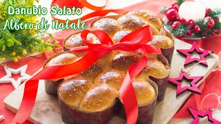 Danubio Salato Albero di Natale – Ricetta Pan brioche Soffice Ripieno  55Winston55 [upl. by Arrimat513]