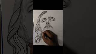 Timelapse drawing Jesus Christ shortvideo jesus drawing [upl. by Suk]