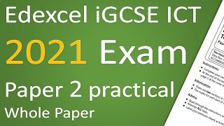 Edexcel iGCSE ICT 2021 Paper 2 Whole Paper [upl. by Noskcaj496]