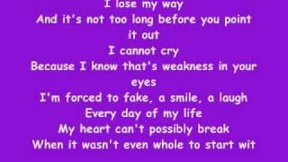 Kelly Clarkson Because Of You Lyrics [upl. by Kuehn]