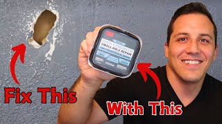 Easy Drywall Repair For Beginners  DIY Using 3M Small Hole Repair Kit [upl. by Manas]