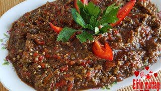 Baba Ganoush Turkish Eggplant Dip  Amazing Eggplant Recipe [upl. by Edia]