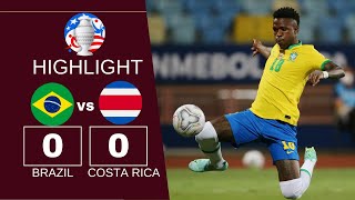 COPA 2024 Brazil vs Costa Rica  THRILLING MATCH HIGHLIGHTS [upl. by Anuahsat]