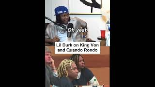 Lil Durk on King Von and Quando Rondo [upl. by Lerual]