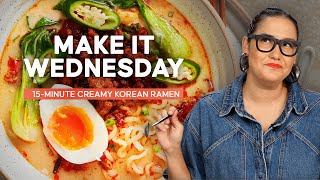 The 15minute Homemade Ramen Youll Never Get Sick Of  Creamy Korean Ramen  Marions Kitchen [upl. by Alicec]