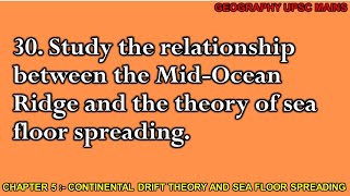 530 MidOcean Ridge and Its Relationship with Sea Floor Spreading Theory [upl. by Garner]