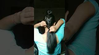 different way to style your ponytail hairstyles hackhairstyles shortvideoponytailhack [upl. by Cally692]