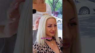 O transformare de păr în doar 5 minute 🌟 Urmărește cum Fusio Dose dă viață părului blond pe loc 😍 [upl. by Jobi258]