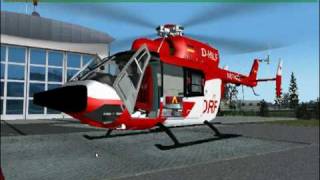 Bk 117 im Flight Simulator 9 [upl. by Carmelina403]