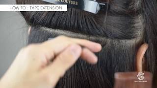 DIY Tape In Hair Extensions Tutorial [upl. by Nnaycnan595]