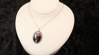 Silver Blue John Pendant and Chain 3553 [upl. by Burrus]