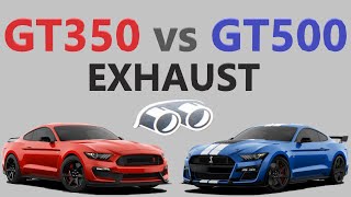 GT350R vs GT500 Exhaust Sound [upl. by Gerfen]