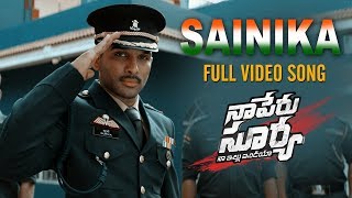 Sainika Video Song  Naa Peru Surya Naa illu India Songs  Allu Arjun Anu Emmanuel [upl. by Mord857]